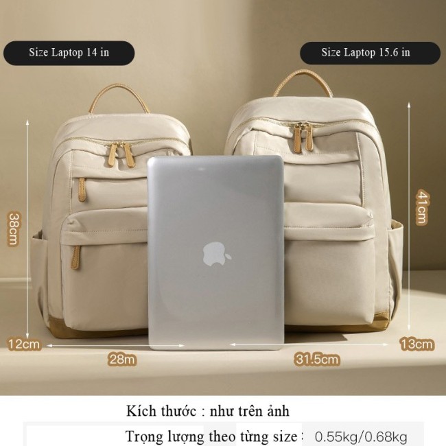 Balo nữ Oxford chống thấm đựng laptop 14-15.6 inch