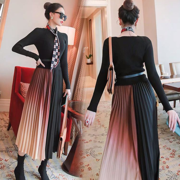 Set váy len đá hàng quảng châu - Đầm Dáng Xòe